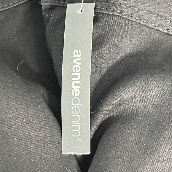 Avenue Butter Denim NWT Black Bootcut Jeans Scalloped Raw Hem Sz 30A - Picture 14 of 14